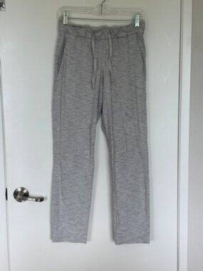 Lululemon Heathered Gray Straight-Leg Lounge Jogger | Size 4